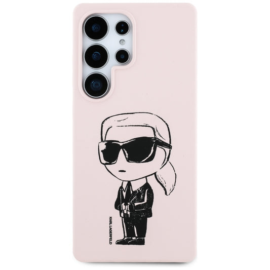 Futrola MagSafe za Samsung Galaxy S25 Ultra S938, Karl Lagerfeld, Silikonski Grafiti, Roze