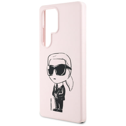Futrola MagSafe za Samsung Galaxy S25 Ultra S938, Karl Lagerfeld, Silikonski Grafiti, Roze
