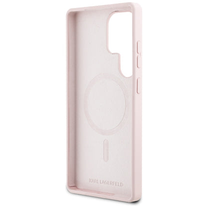 Futrola MagSafe za Samsung Galaxy S25 Ultra S938, Karl Lagerfeld, Silikonski Grafiti, Roze
