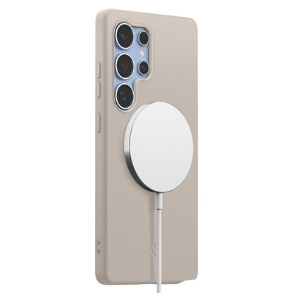 Futrola MagSafe za Samsung Galaxy S25 Ultra S938, Spigen, Silicone Fit, Bež