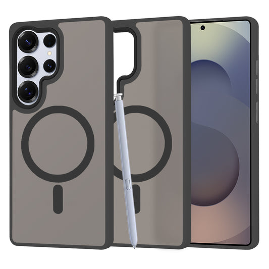 Futrola MagSafe za Samsung Galaxy S25 Ultra S938, Techsuit, HaloFrost, Crna