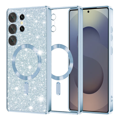 MagSafe futrola za Samsung Galaxy S25 Ultra S938, Techsuit, Luxury Glitter, Plava