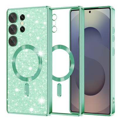 MagSafe futrola za Samsung Galaxy S25 Ultra S938, Techsuit, Luxury Glitter, Svetlo Zelena