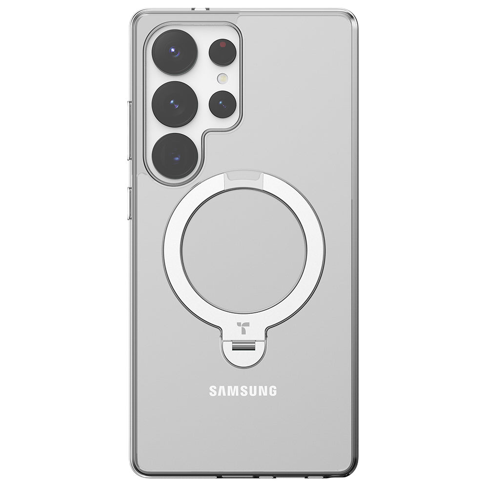 Futrola MagSafe za Samsung Galaxy S25 Ultra S938, Torras, Ostand Spin, Transparentna