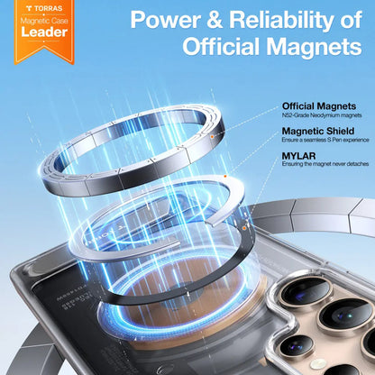 Futrola MagSafe za Samsung Galaxy S25 Ultra S938, Torras, Pstand, Transparentna