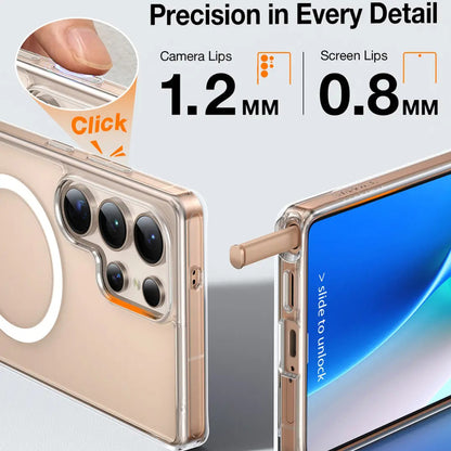 Futrola MagSafe za Samsung Galaxy S25 Ultra S938, Torras, Pstand, Transparentna