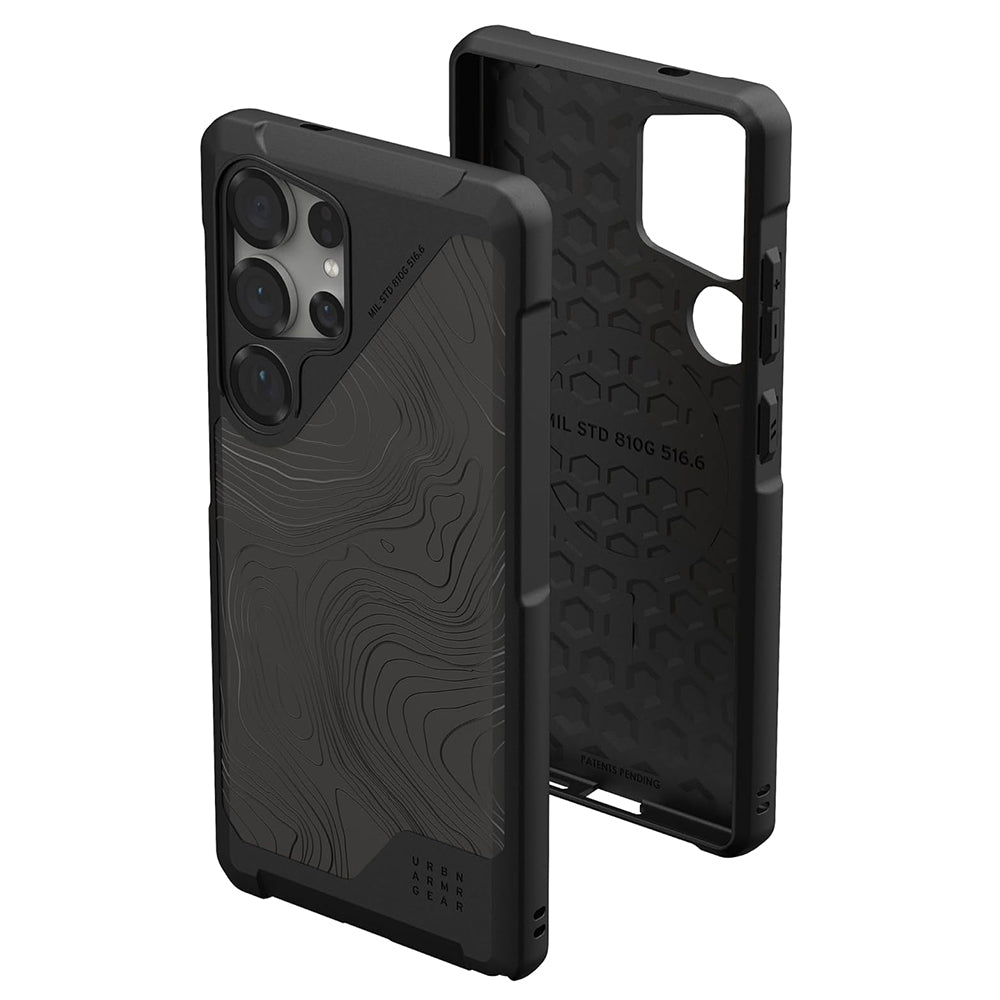 MagSafe futrola za Samsung Galaxy S25 Ultra S938, Urban Armor Gear, Metropolis LT Topography, Crna