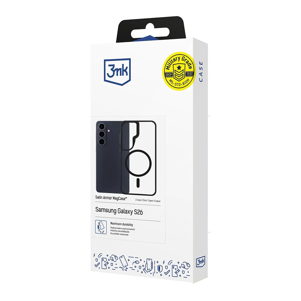 Futrola MagSafe za Samsung Galaxy S26, 3MK, Satin Armor, Providna