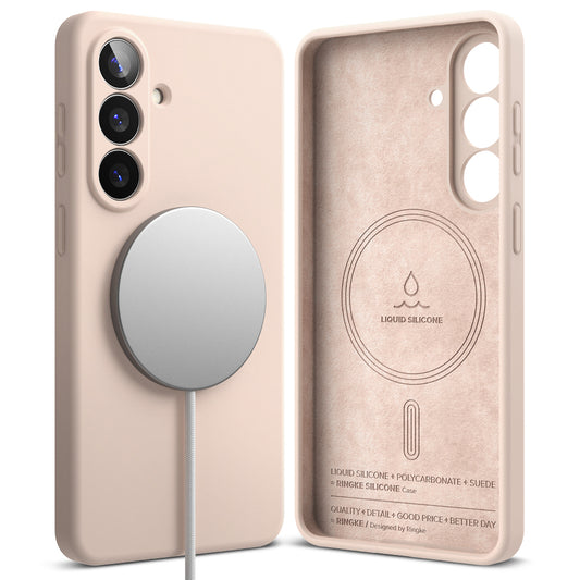 Futrola MagSafe za Samsung Galaxy S26 Plus, Ringke, Silikon, Roze