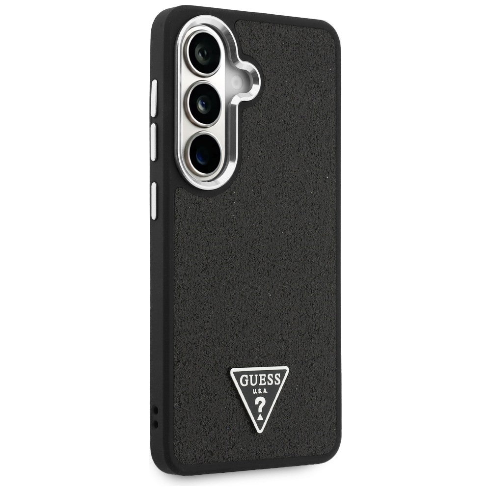 MagSafe futrola za Samsung Galaxy S26 Plus S947, Guess, Fixed Glitter Triangle Logo, Crna