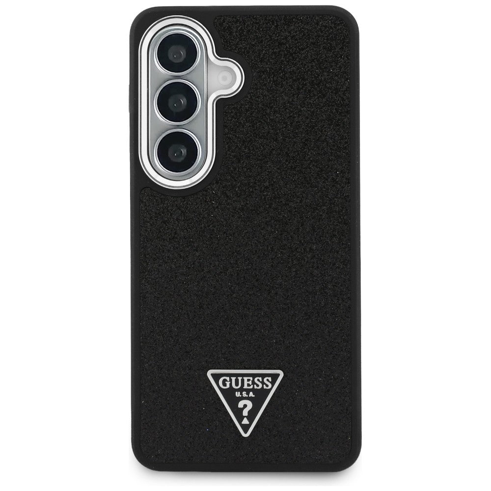 MagSafe futrola za Samsung Galaxy S26 Plus S947, Guess, Fixed Glitter Triangle Logo, Crna