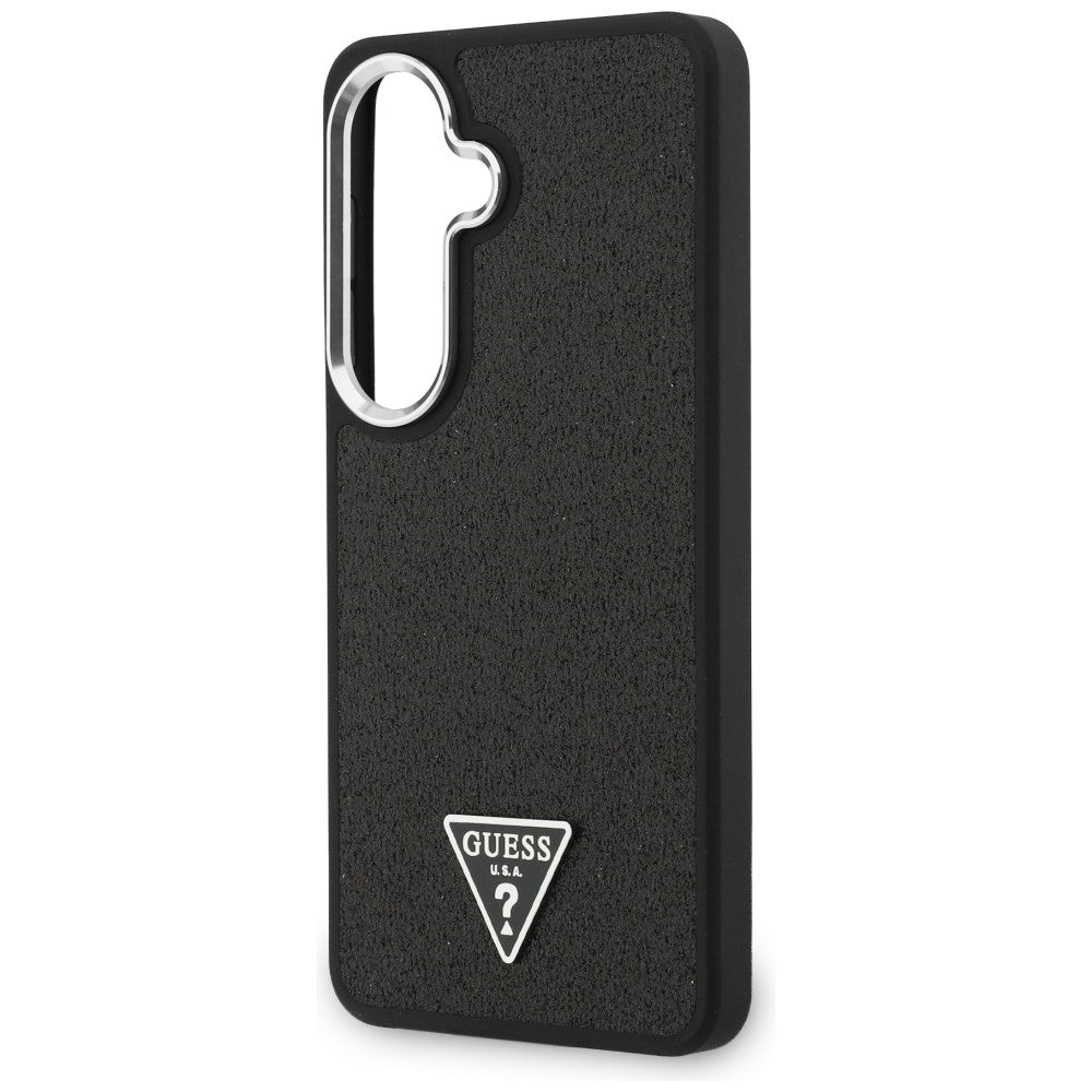 MagSafe futrola za Samsung Galaxy S26 Plus S947, Guess, Fixed Glitter Triangle Logo, Crna