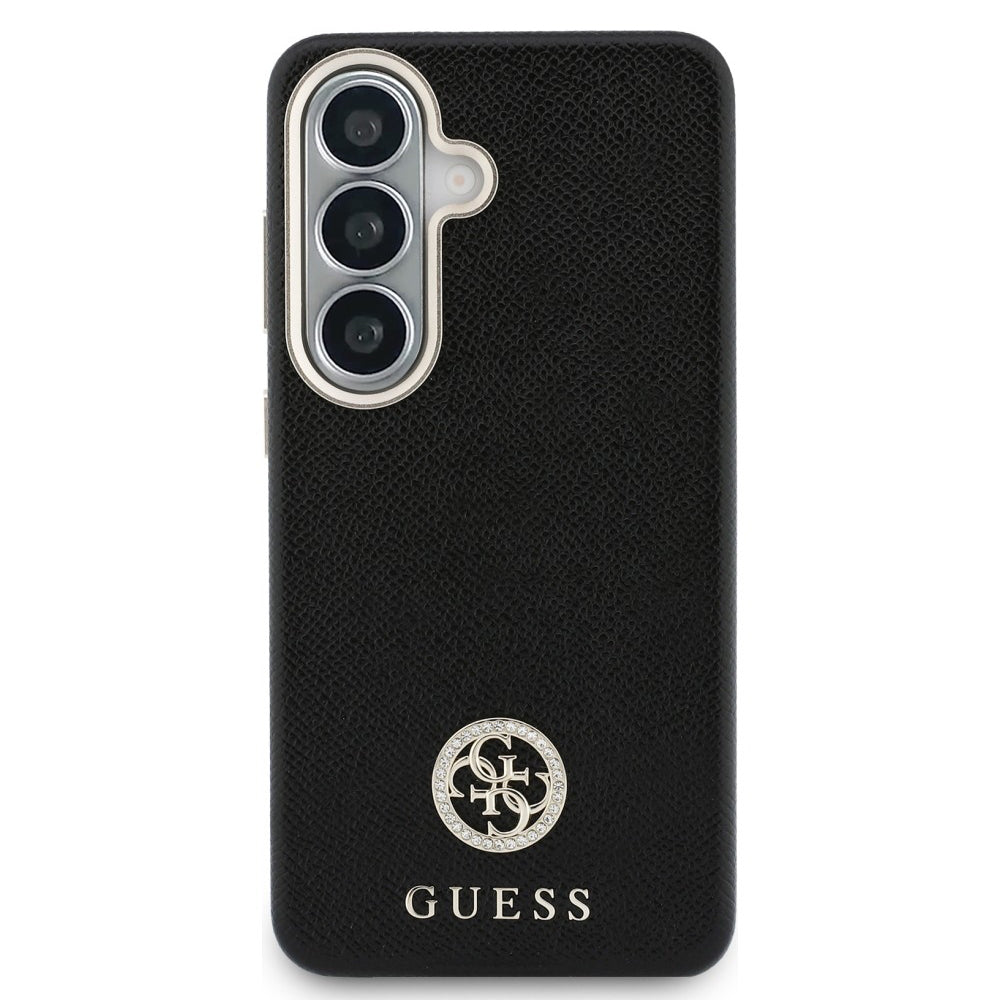 Futrola MagSafe za Samsung Galaxy S26 Plus S947, Guess, Rhinestone Round Logo, Crna