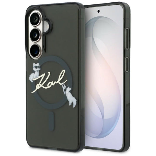 MagSafe futrola za Samsung Galaxy S26 Plus S947, Karl Lagerfeld, IML Choupette Karl Script Logo, Crna