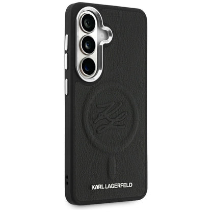Futrola MagSafe za Samsung Galaxy S26 Plus S947, Karl Lagerfeld, Initial Logo Debossed, Crna