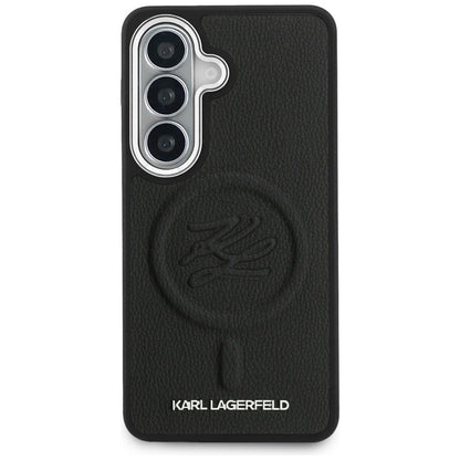 Futrola MagSafe za Samsung Galaxy S26 Plus S947, Karl Lagerfeld, Initial Logo Debossed, Crna