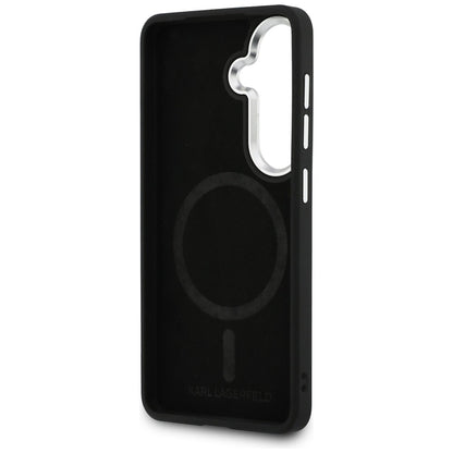 Futrola MagSafe za Samsung Galaxy S26 Plus S947, Karl Lagerfeld, Initial Logo Debossed, Crna
