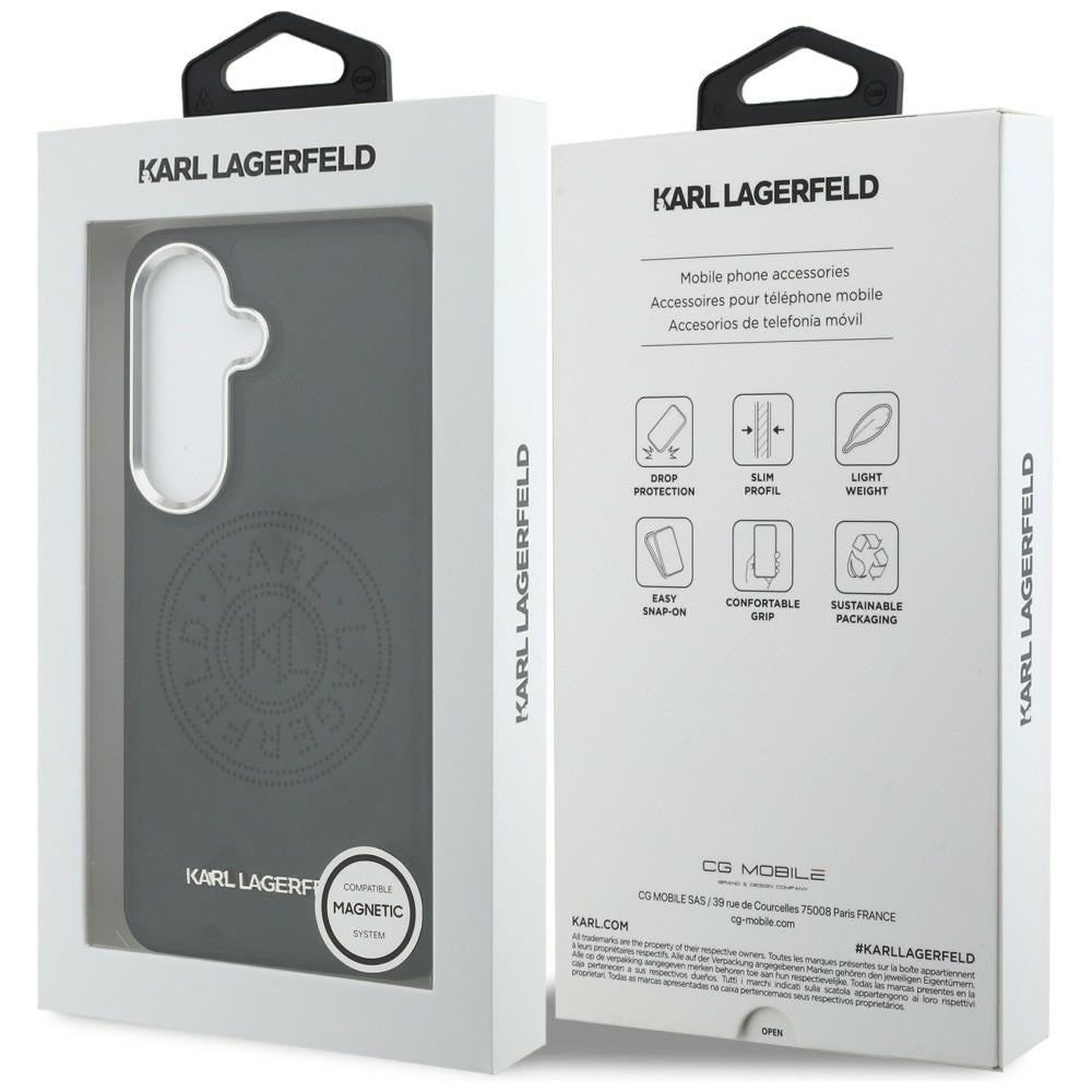 MagSafe futrola za Samsung Galaxy S26 Plus S947, Karl Lagerfeld, Karl Round Point Logo, Crna