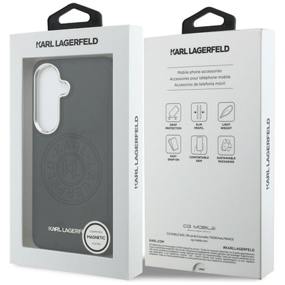 MagSafe futrola za Samsung Galaxy S26 Plus S947, Karl Lagerfeld, Karl Round Point Logo, Crna