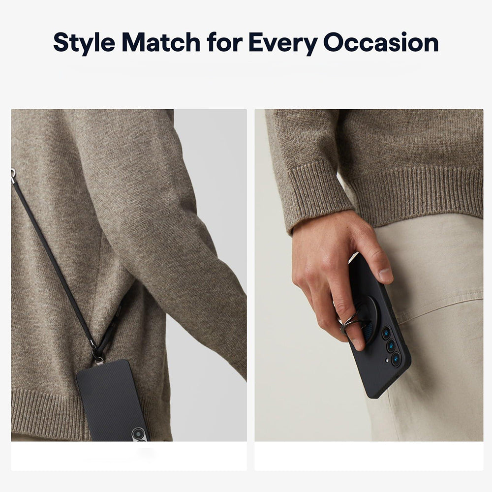 Futrola MagSafe za Samsung Galaxy S26 Plus, Techsuit, Aramid Fiber, Crna