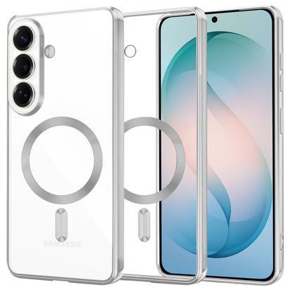 Futrola MagSafe za Samsung Galaxy S26 Plus, Techsuit, Luxury Crystal, Srebrna