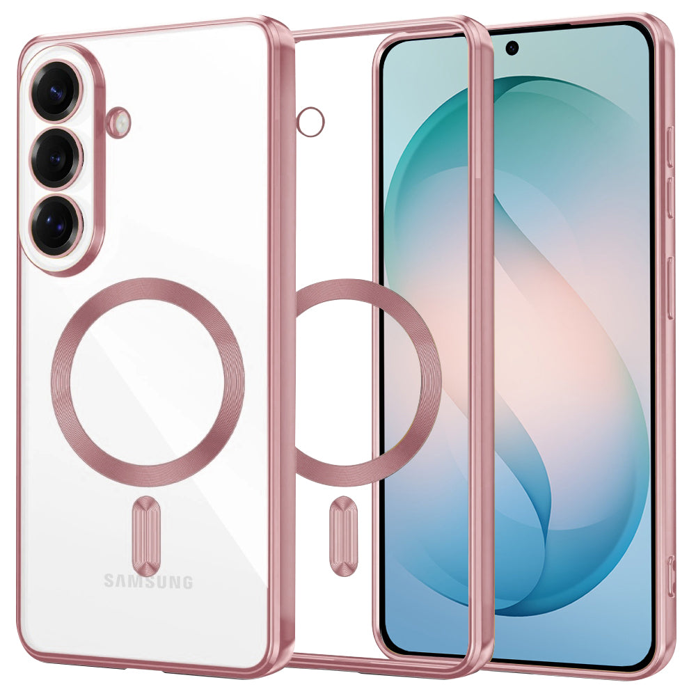 Futrola MagSafe za Samsung Galaxy S26 Plus, Techsuit, Luxury Crystal, Roze