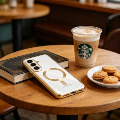 Futrola MagSafe za Samsung Galaxy S26 Plus, Techsuit, Luxury Crystal, Roze