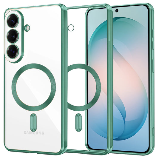 Futrola MagSafe za Samsung Galaxy S26 Plus, Techsuit, Luxury Crystal, Svijetlo Zelena