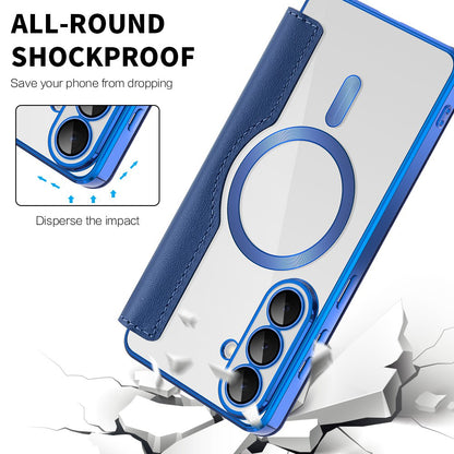 Futrola MagSafe za Samsung Galaxy S26 Plus, Techsuit, SmartMag Book, Plava