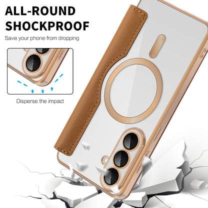 Futrola MagSafe za Samsung Galaxy S26 Plus, Techsuit, SmartMag Book, Braon