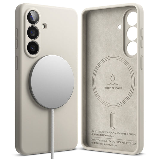 Futrola MagSafe za Samsung Galaxy S26, Ringke, Silikon, Krem