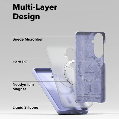 Husa MagSafe za Samsung Galaxy S26 S942, Ringke, Silikon, Ljubičasta