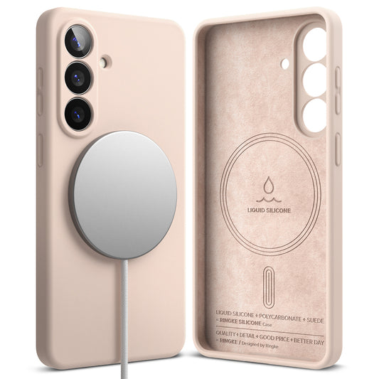 Futrola MagSafe za Samsung Galaxy S26, Ringke, Silikon, Roze