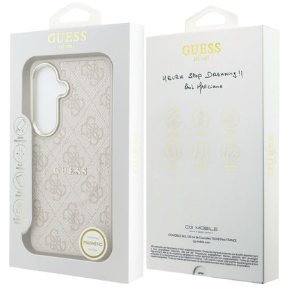 Futrola MagSafe za Samsung Galaxy S26 S942, Guess, 4G Embossed Ring, Roze