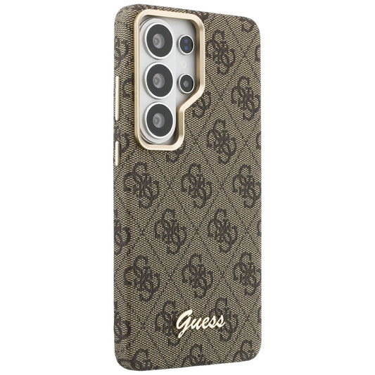Futrola MagSafe za Samsung Galaxy S26 S942, Guess, 4G Script Logo, Braon