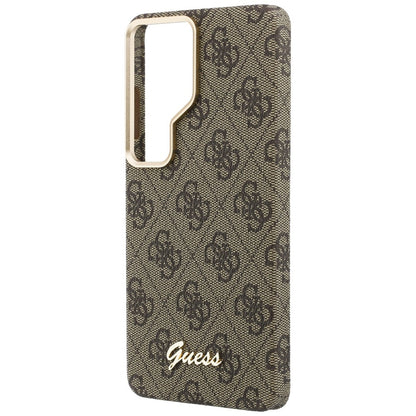 Futrola MagSafe za Samsung Galaxy S26 S942, Guess, 4G Script Logo, Braon