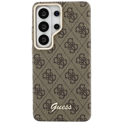 Futrola MagSafe za Samsung Galaxy S26 S942, Guess, 4G Script Logo, Braon