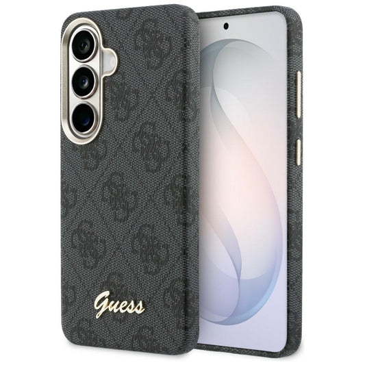 Futrola MagSafe za Samsung Galaxy S26 S942, Guess, 4G Script Logo, Crna