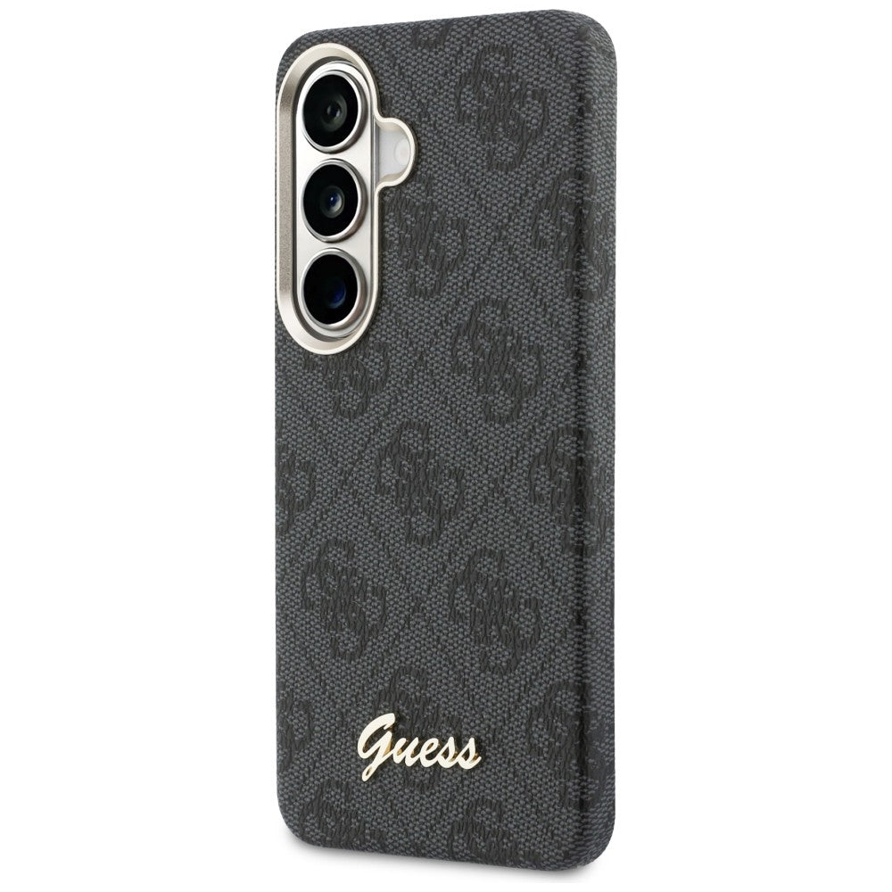 Futrola MagSafe za Samsung Galaxy S26 S942, Guess, 4G Script Logo, Crna