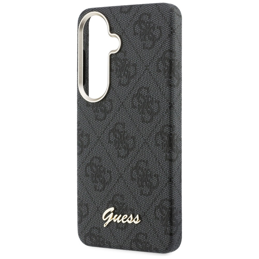 Futrola MagSafe za Samsung Galaxy S26 S942, Guess, 4G Script Logo, Crna