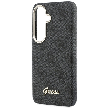 Futrola MagSafe za Samsung Galaxy S26 S942, Guess, 4G Script Logo, Crna