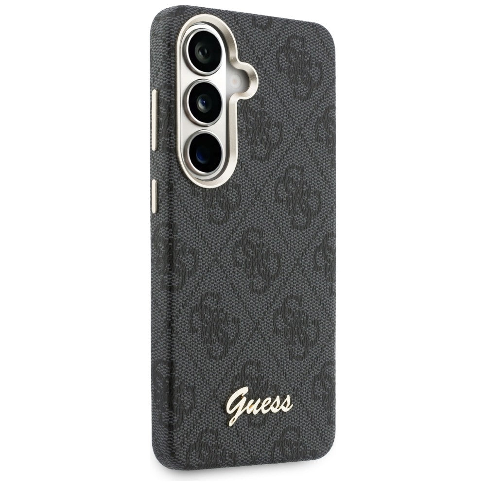 Futrola MagSafe za Samsung Galaxy S26 S942, Guess, 4G Script Logo, Crna