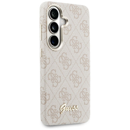 Husa MagSafe za Samsung Galaxy S26 S942, Guess, 4G Script Logo, Roze