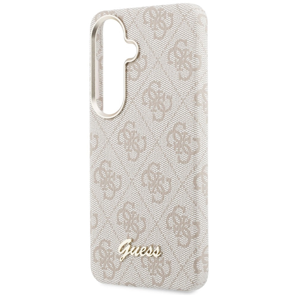 Husa MagSafe za Samsung Galaxy S26 S942, Guess, 4G Script Logo, Roze
