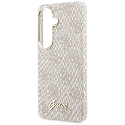 Husa MagSafe za Samsung Galaxy S26 S942, Guess, 4G Script Logo, Roze