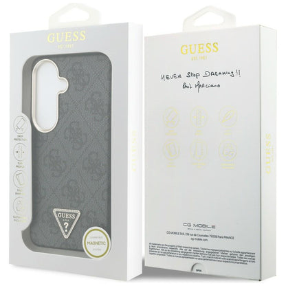 Futrola MagSafe za Samsung Galaxy S26 S942, Guess, 4G Triangle Logo, Crna