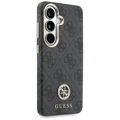 Futrola MagSafe za Samsung Galaxy S26 S942, Guess, Rhinestone Round Logo, Crna