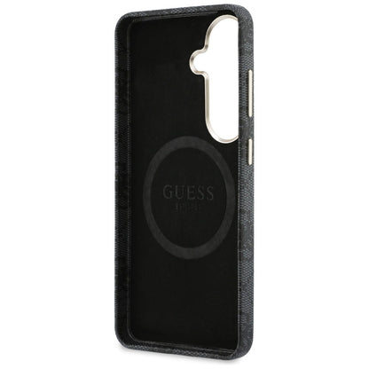 Futrola MagSafe za Samsung Galaxy S26 S942, Guess, Rhinestone Round Logo, Crna