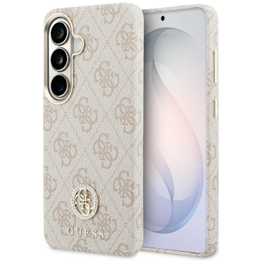 Futrola MagSafe za Samsung Galaxy S26 S942, Guess, Rhinestone Round Logo, Roze