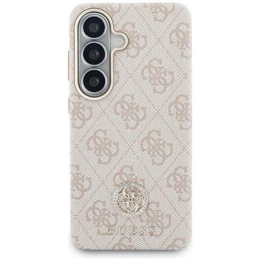 Futrola MagSafe za Samsung Galaxy S26 S942, Guess, Rhinestone Round Logo, Roze